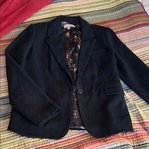 Philosophy Black Blazer with Cool Patterned Lining
